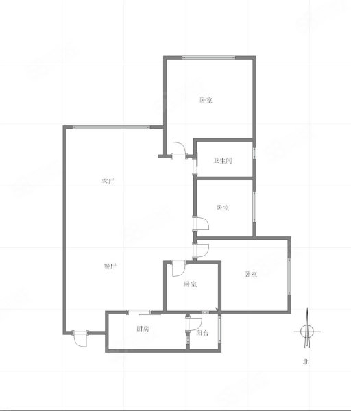 金科天宸二街区4室2厅1卫95.09㎡南北115万