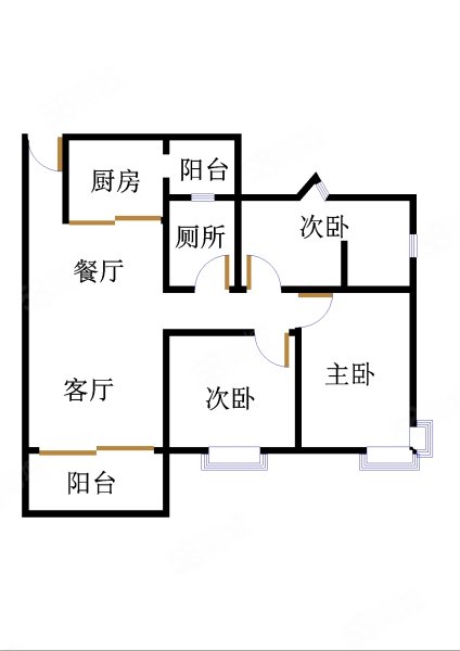 美林海岸花园3室2厅1卫108㎡南北800万