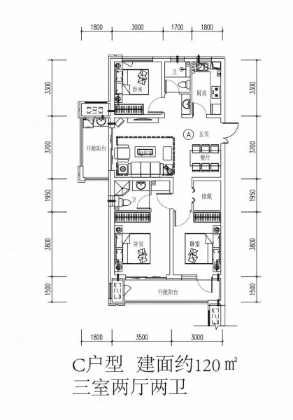 荣盛秀容府3室2厅2卫123㎡南北85.8万