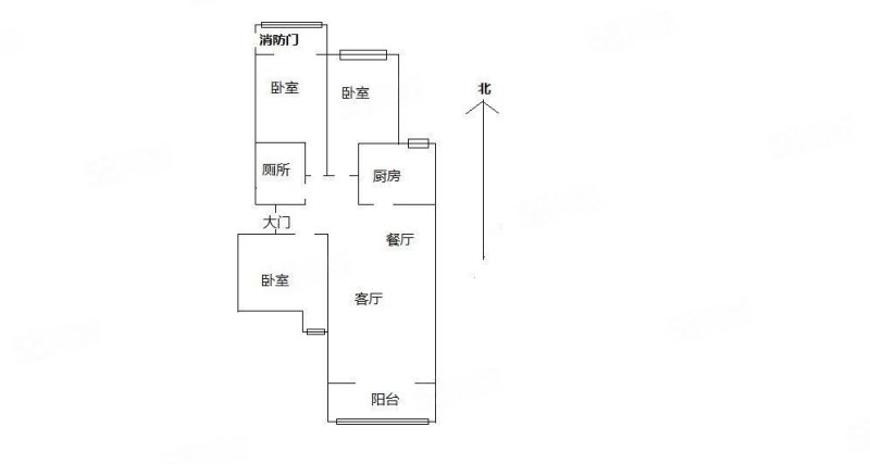 华林国际3室2厅1卫115.13㎡南160万