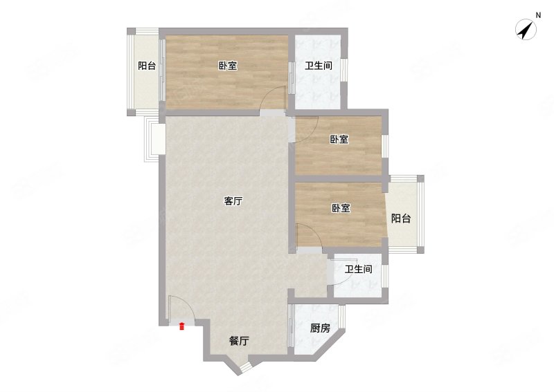 中海怡翠3室2厅2卫89.92㎡南320万