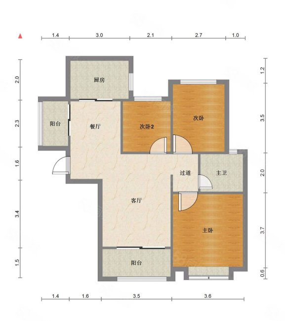 镇南新村3室2厅2卫98㎡南北38万