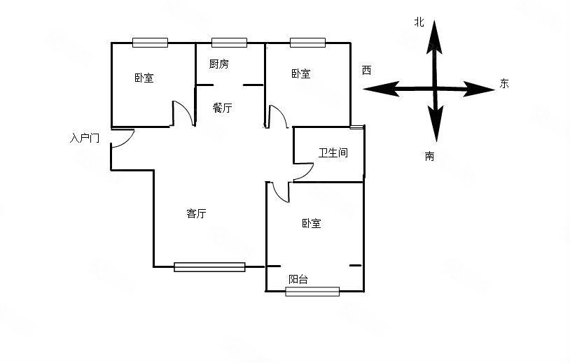 奥文国际城(B区)3室2厅1卫121㎡南北82.8万