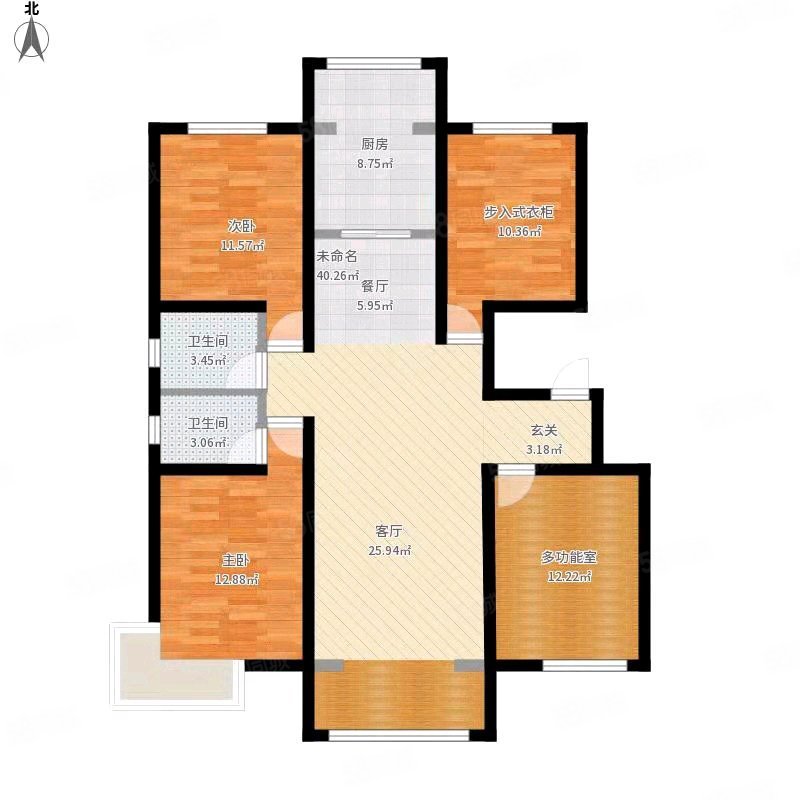 富丽花园3室2厅1卫125㎡南125万