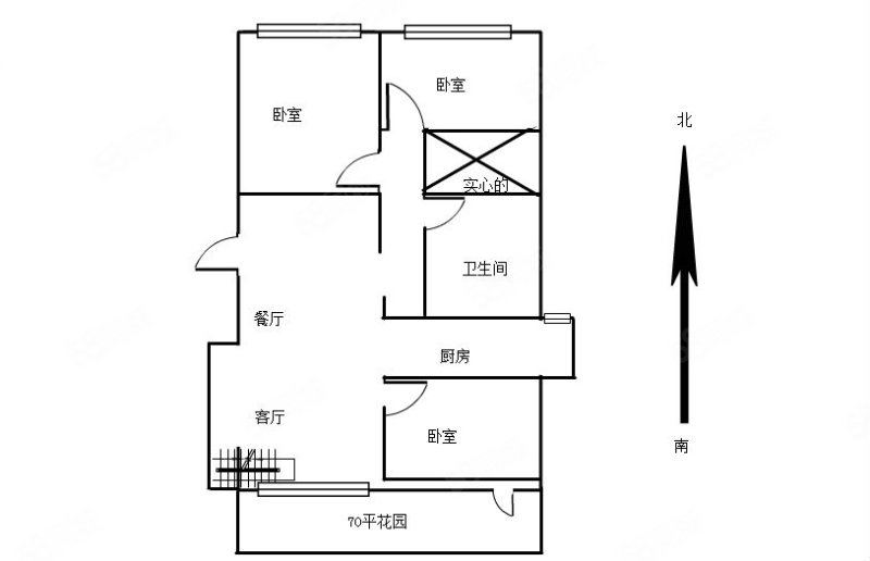 华润橡树湾(一期)3室2厅1卫98.51㎡南北100万