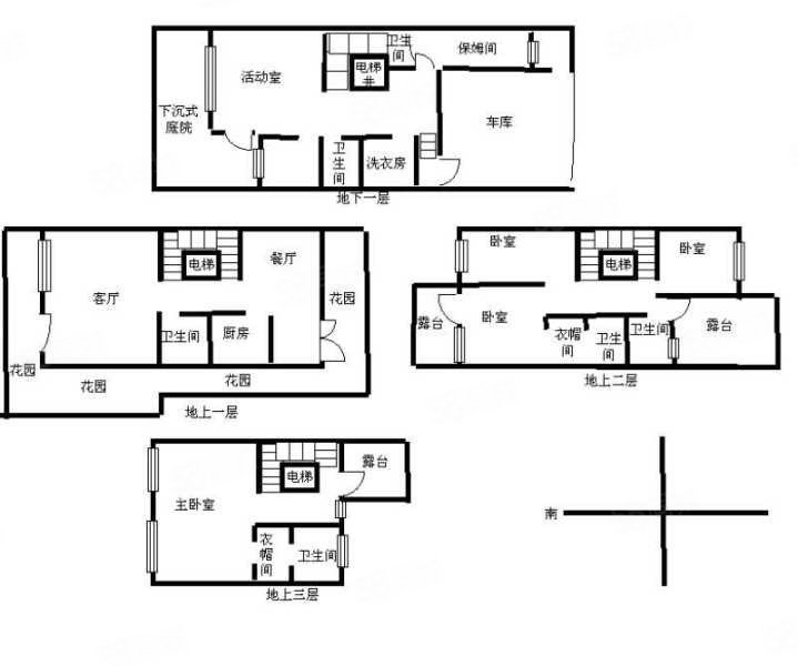 富奥观潭4室3厅4卫291.74㎡南北499万