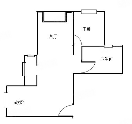 泰禾首府2室1厅1卫87.33㎡南北155万