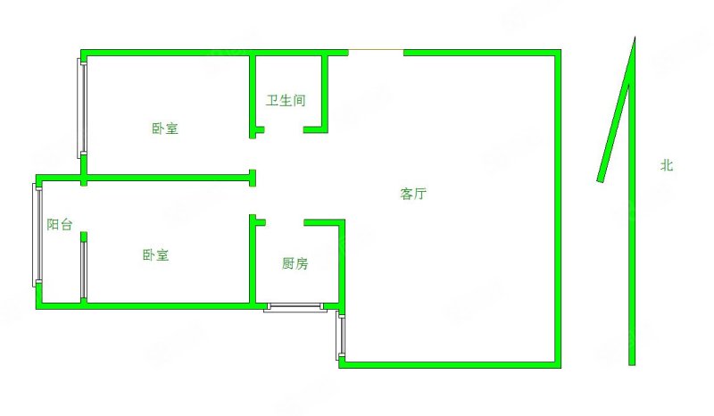 三箭瑞福苑2室1厅1卫72㎡南北180万