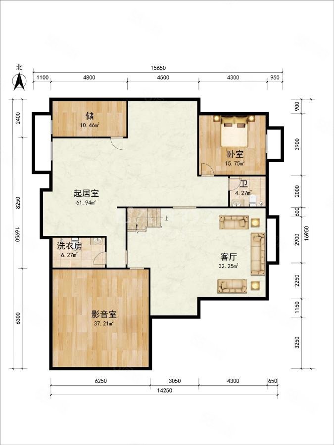 优山美地(B区)3室4厅5卫574.02㎡东4500万