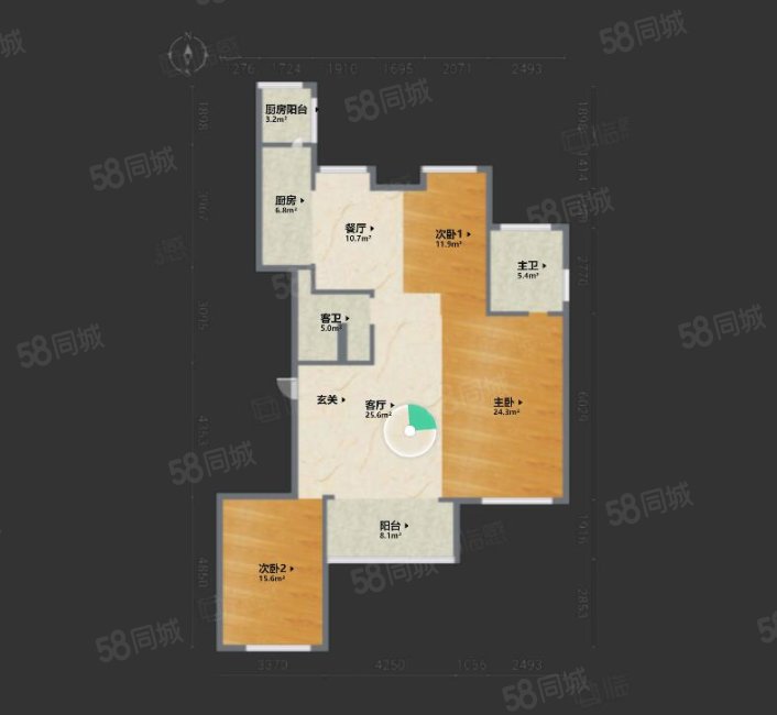 莲桥第(南区)3室2厅2卫160.85㎡南480万