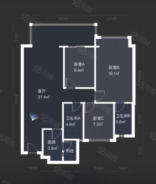 四川成都天府新区正兴建发中央湾区南方向3室2厅2卫114㎡总价215万