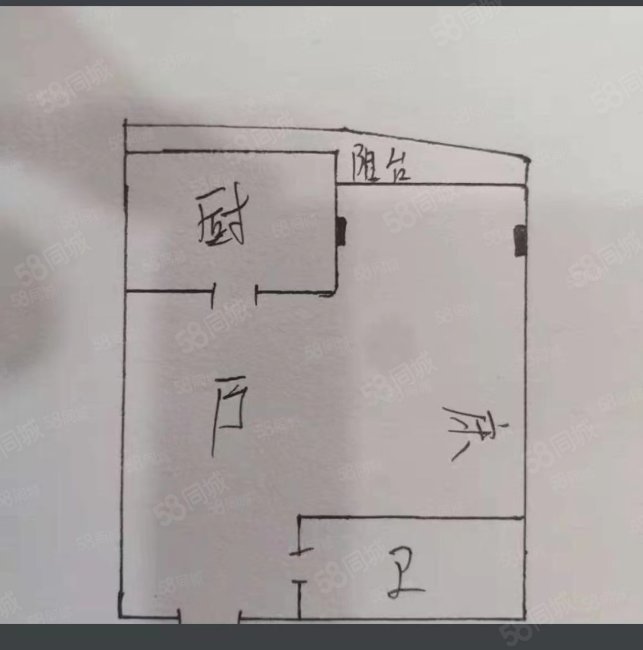 双龙大厦1室1厅1卫33.82㎡东55万