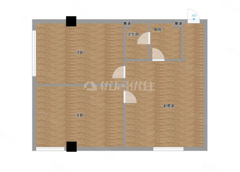 宜景康源2室1厅1卫113.06㎡南北160万