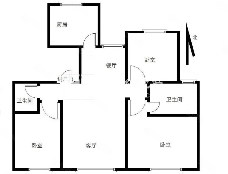 锦泰榕城3室2厅2卫136㎡南北76万