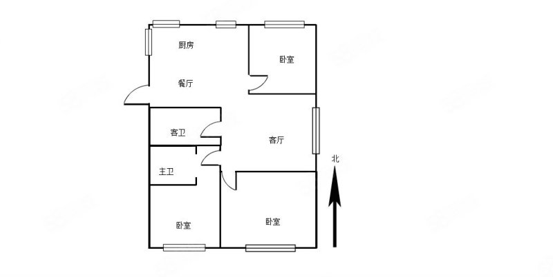 依云首府3室2厅2卫127㎡南北160万