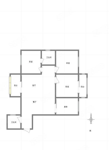 广厦经典3室2厅2卫116㎡南北126万