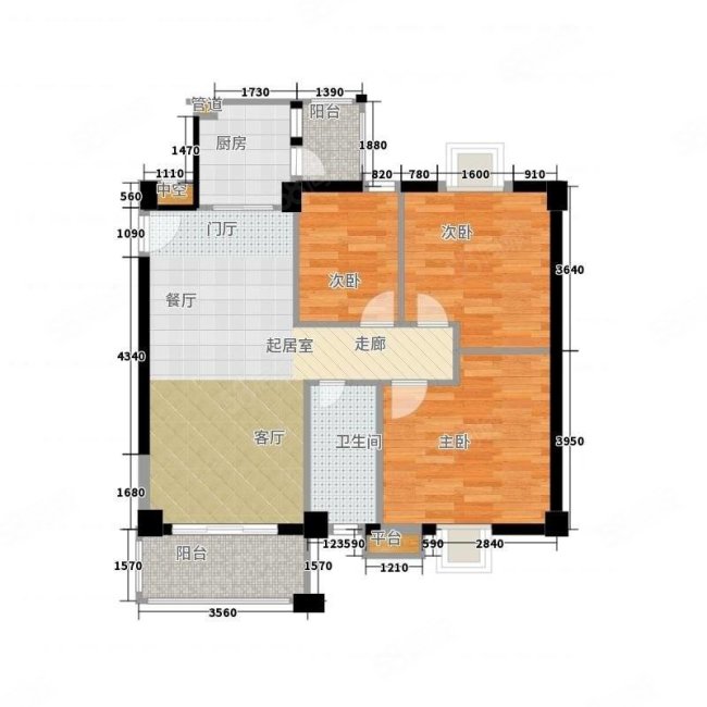 宝翠园3室2厅1卫87㎡南北48.8万