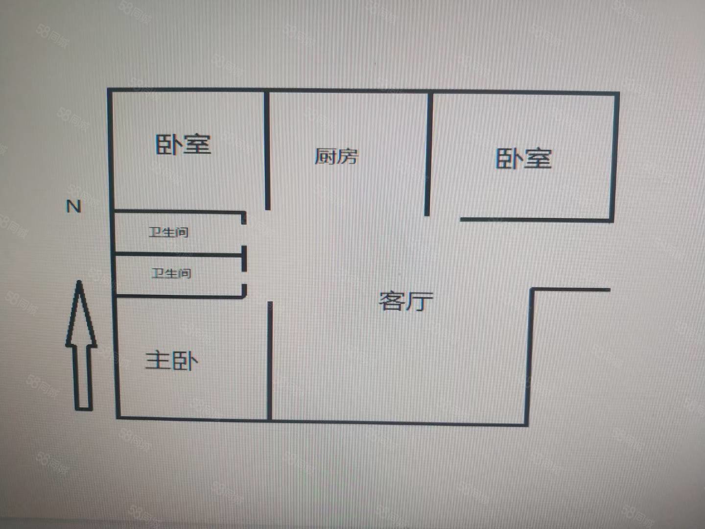 上和府3室2厅2卫124㎡南北75万