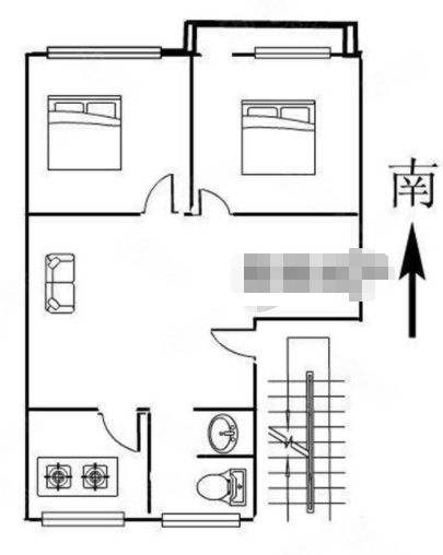 萃苑小区2室2厅1卫85㎡南90万