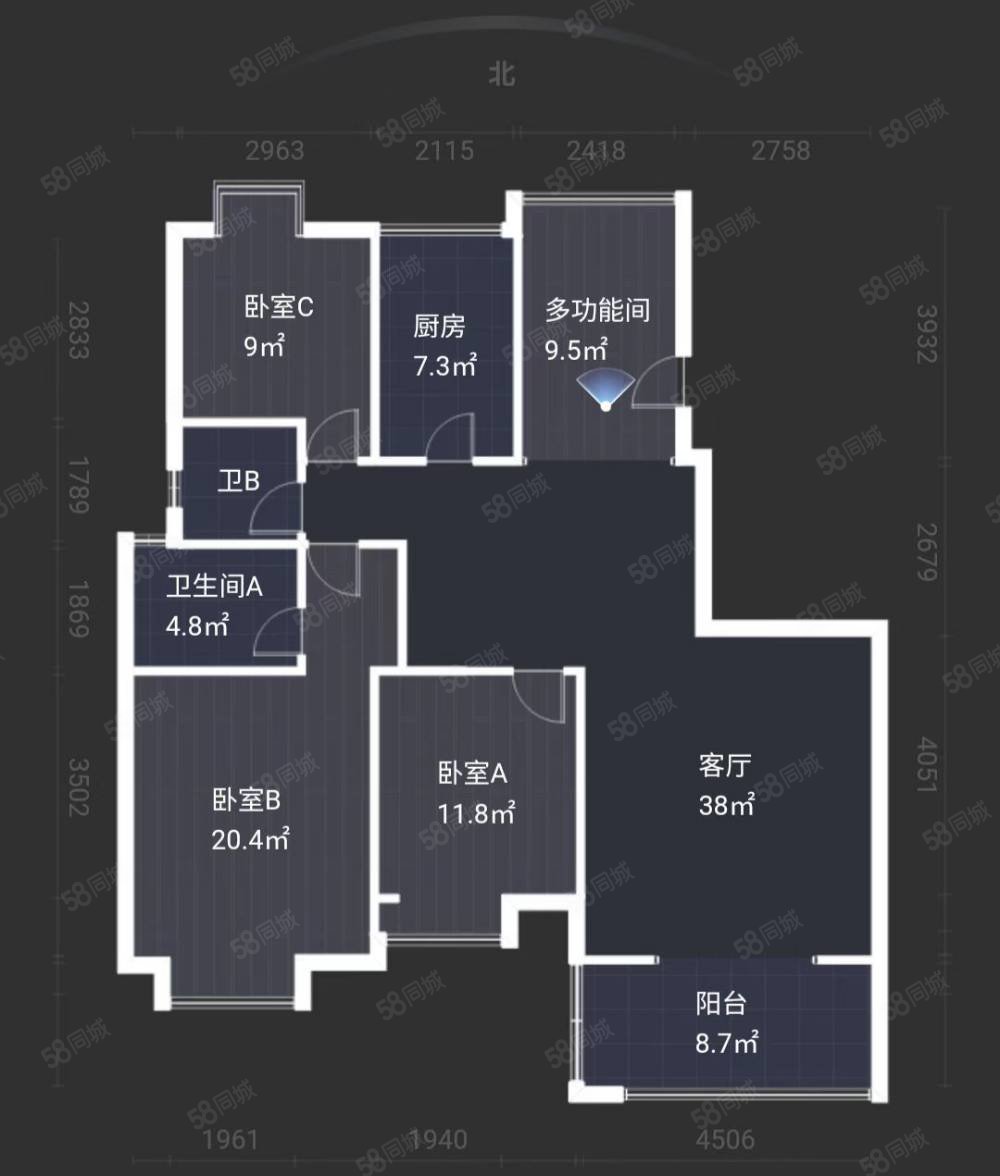 曲江明珠3室2厅2卫136.17㎡南北263万