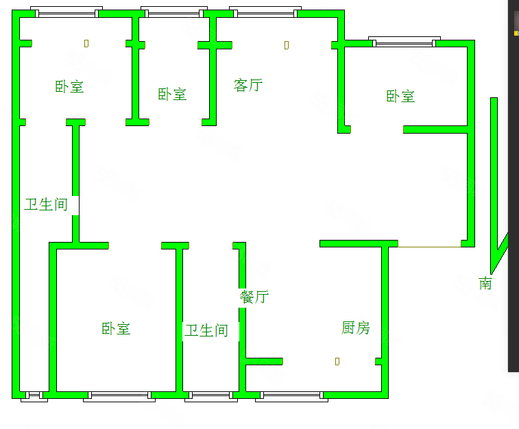 碧桂园翡翠郡4室2厅2卫141.5㎡南北69万