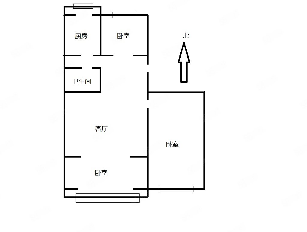 石桥西区(南区)3室1厅1卫87.65㎡南北140万