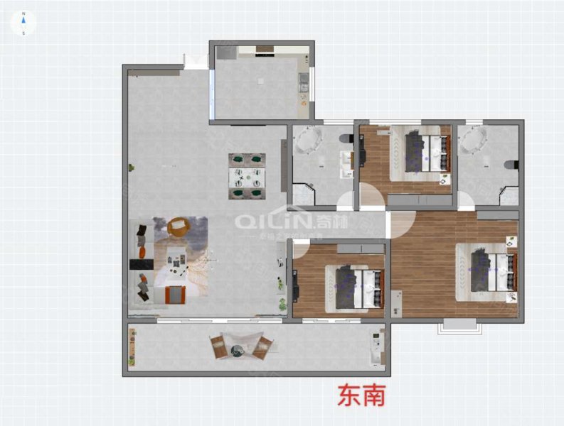 建发磐龙府3室2厅2卫110㎡南132万