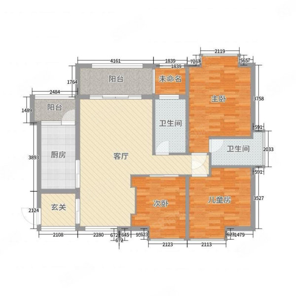 长兴星城(一期)3室2厅2卫105㎡南北85.8万