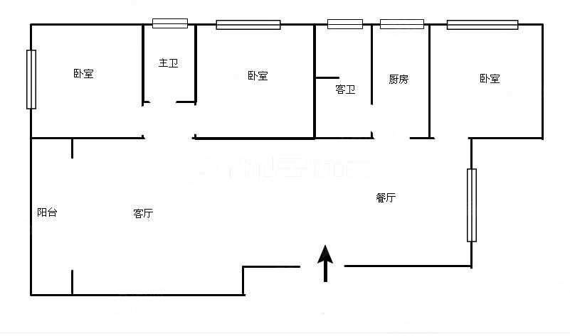 西江康城3室2厅2卫122.7㎡南北68.99万