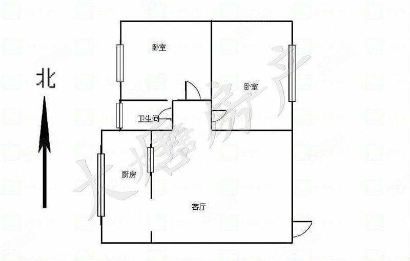 四棉厂住宅振兴区2室1厅1卫70.6㎡南北65万