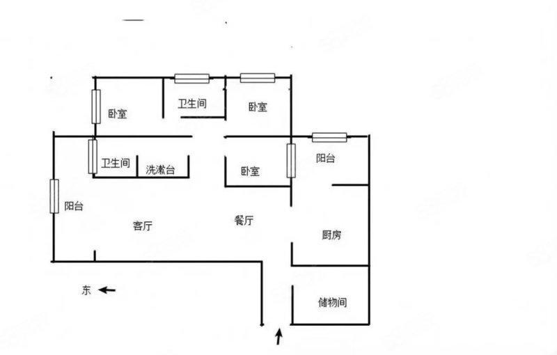 溪畔丽景4室2厅2卫134.65㎡东西105万