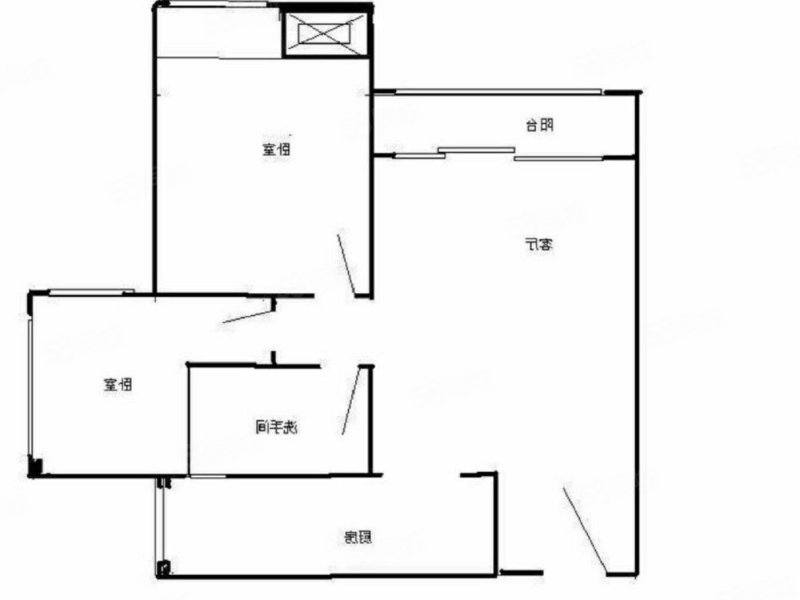 九龙坡华宇时代星空(商住楼)2室1厅1卫56㎡南北86万