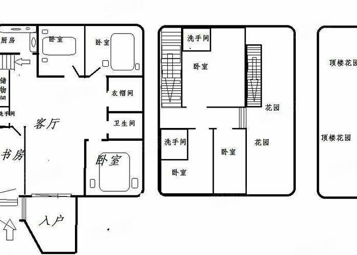 青云阁5室2厅2卫215.28㎡南北500万