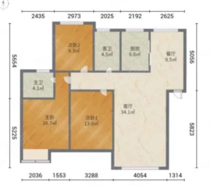 江南豪庭3室2厅2卫135㎡南北111.8万