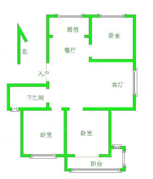 天籁新城3室2厅1卫134㎡南北124万