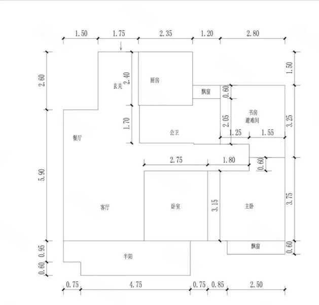 美的天誉3室2厅1卫100.66㎡南北102.5万