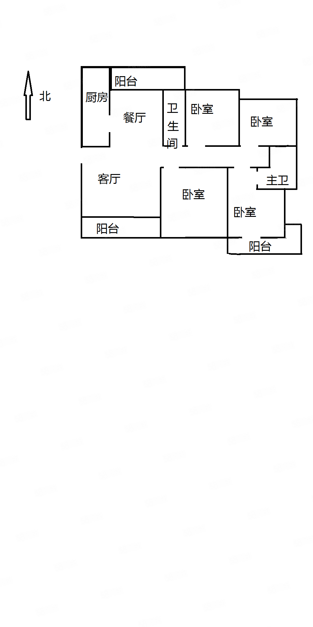 曲江千林郡4室2厅2卫177㎡南北390万