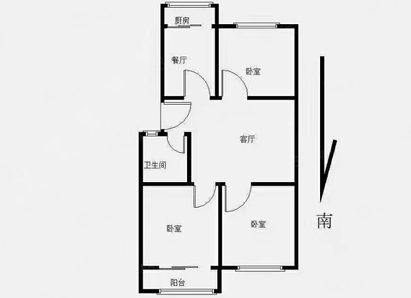 山川万里小区3室2厅2卫115㎡南北100万