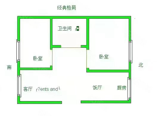 龙园小区2室2厅1卫82㎡南北27.5万