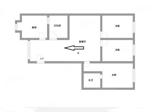 琪祥公寓3室2厅2卫150㎡南北49.8万