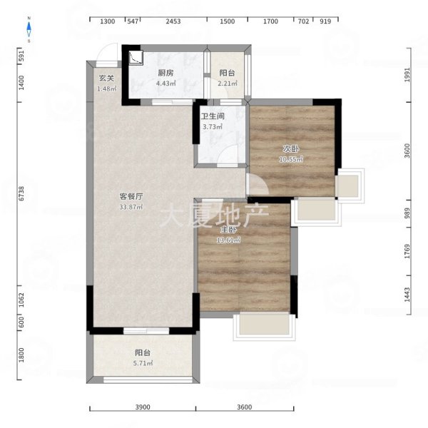 凤凰新居2室2厅1卫89㎡南21万