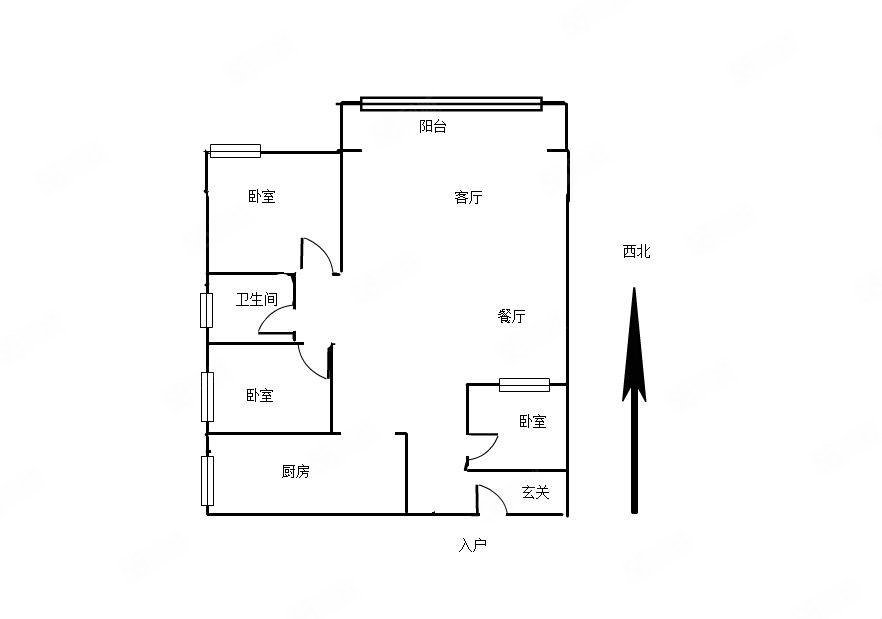 宏桥小区3室2厅1卫80㎡南北47.8万