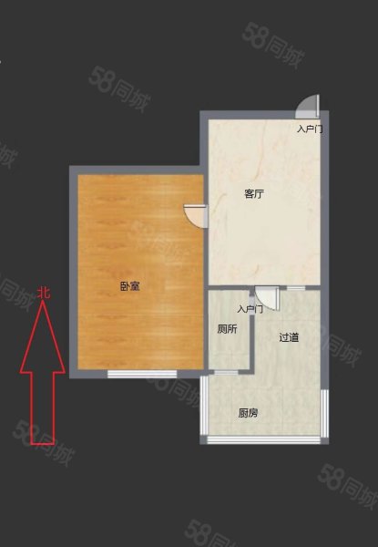 钟强东风塑料厂宿舍1室1厅1卫42㎡南77万