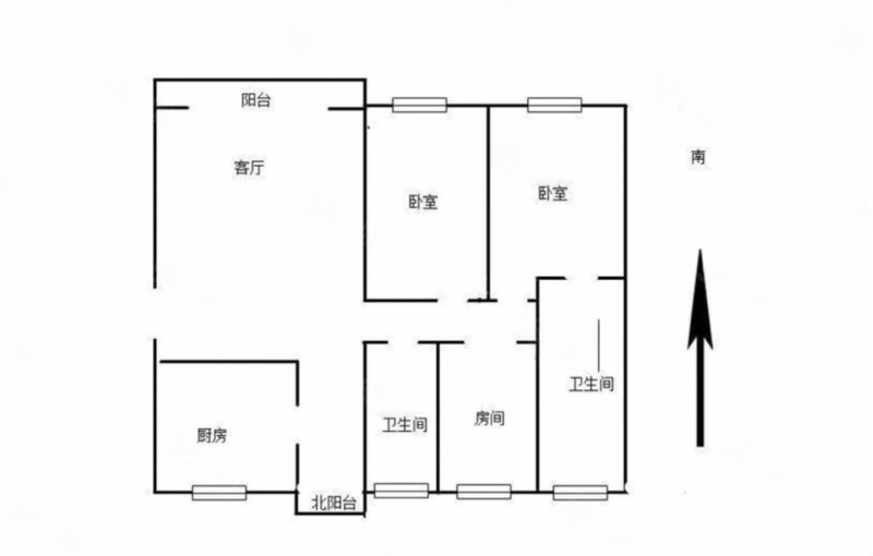 电建洺悦府(二期)3室2厅2卫105㎡南北275万