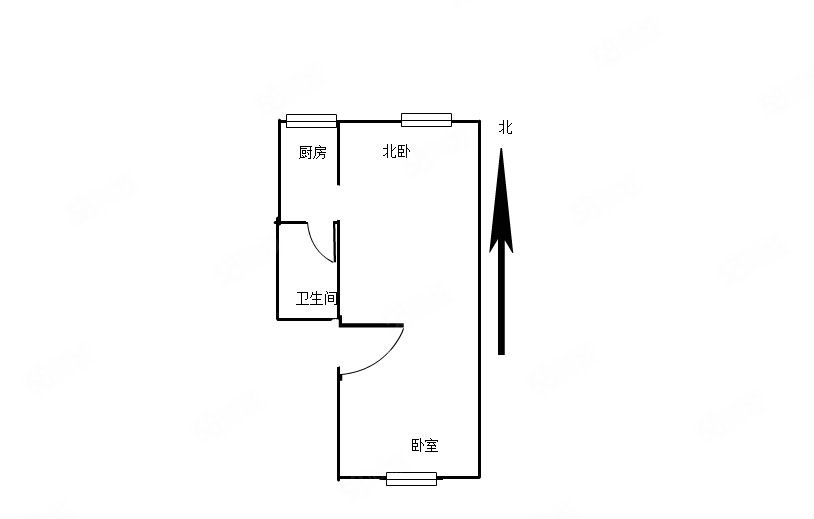 玉带明苑2室1厅1卫60.8㎡南北33万