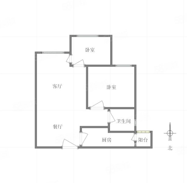 融创白象街2室1厅1卫58㎡北93万