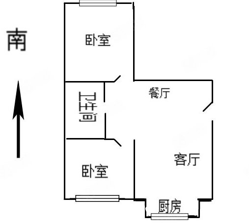 乐园小区(二区)2室1厅1卫56㎡南北25.8万