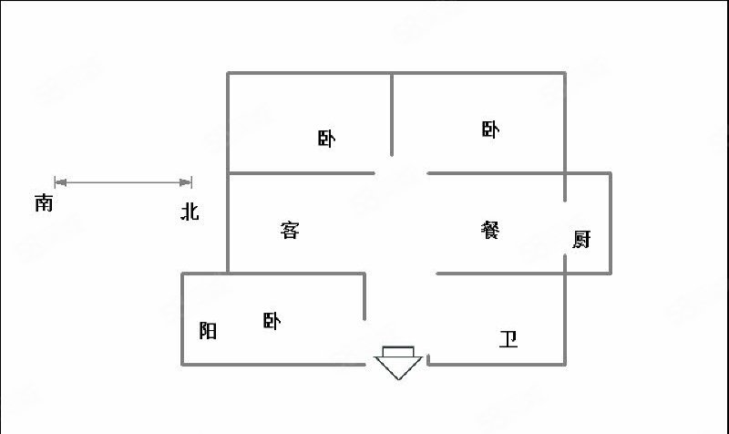 植物园小区3室2厅1卫127㎡南北59万