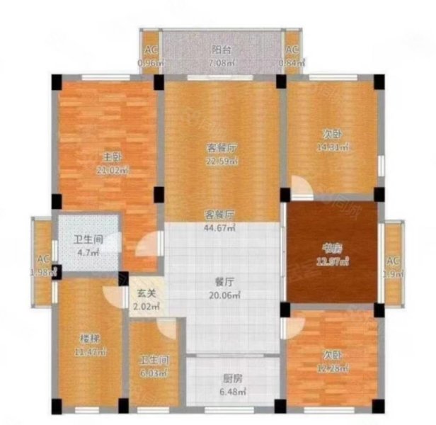 民欣花园3室2厅2卫148㎡西南72.8万