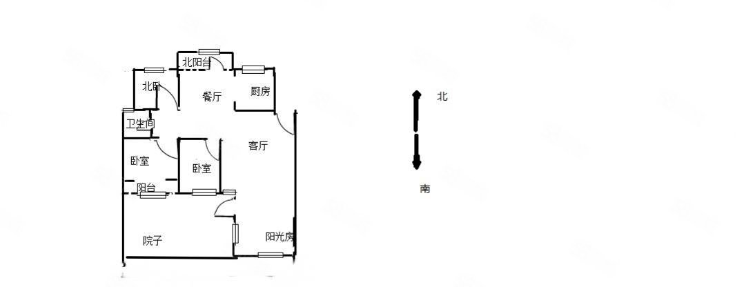 凤凰太阳城3室2厅1卫116㎡南北72万